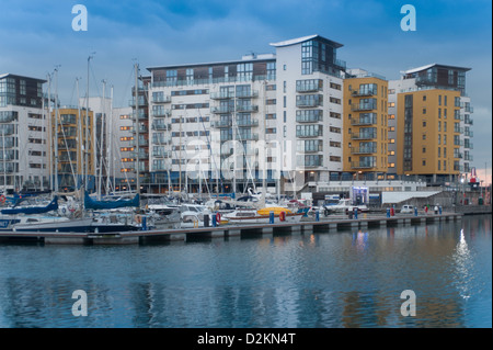 Port souverain, Eastbourne, East Sussex, Angleterre, Royaume-Uni. Banque D'Images