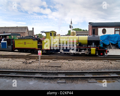 Seascale et Eskdale Railway locomotive 'Northern Rock' à Seascale, Cumbria, Angleterre Banque D'Images