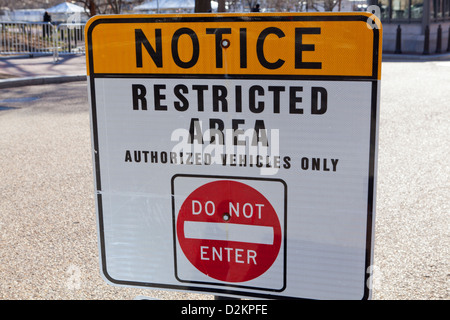 Restricted area sign Banque D'Images