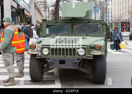 Humvee militaire US truck - Washington, DC USA Banque D'Images