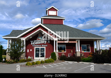 Grand-mère Tommy's Country Store à Sturgeon Bay (Wisconsin) se spécialise dans le comté de porte produits. Banque D'Images