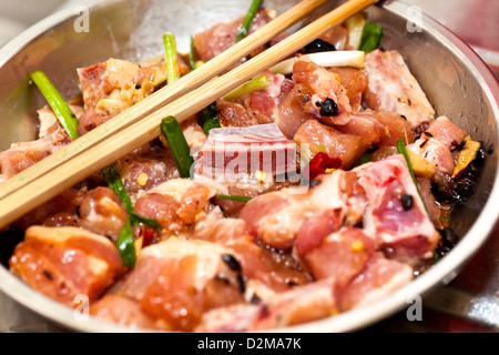 La viande avec la sauce dans un style chinois Banque D'Images