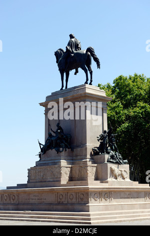 Rome. L'Italie. Vue de la 1895 monument Giuseppe Garibaldi Janicule (Gianicolo) Banque D'Images