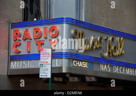 L'extérieur de Radio City Music Hall de New York Banque D'Images