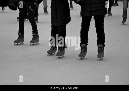 Patineurs Bryant Park New York Banque D'Images