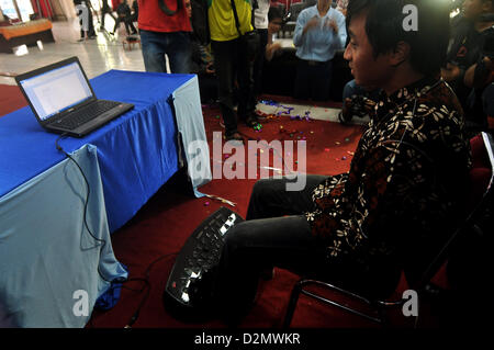 Le 29 janvier 2013 - Solo, Central Java, Indonesia - Clavier pour une déficience en Indonésie (crédit Image : © Sijori Images/ZUMAPRESS.com) Banque D'Images