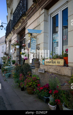 Cafe, Fontevraud L'Abbaye village, Maine-et-Loire, Touraine, France, Europe Banque D'Images