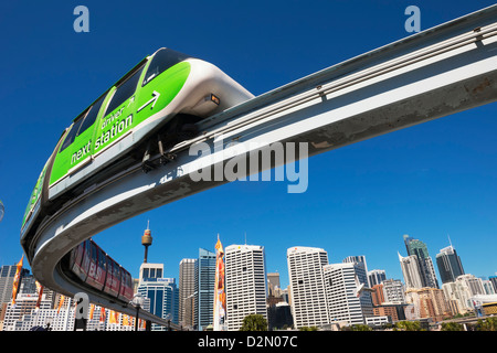 En Monorail Darling Harbour, Sydney, New South Wales, Australie, Pacifique Banque D'Images