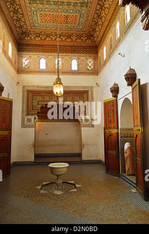 Intérieur du Palais Bahia, Medina, Marrakech, Maroc, Afrique du Nord, Afrique Banque D'Images