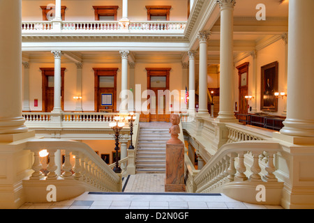 L'Atrium dans le capitole de l'État de Géorgie, Atlanta, Géorgie, États-Unis d'Amérique, Amérique du Nord Banque D'Images