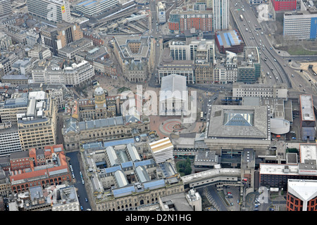 Photographie aérienne du centre-ville de Birmingham Banque D'Images