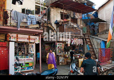 Mumbai ( Bombay ) Village de pêcheurs Colaba Kolinagar 1 km au sud de Port de l'Inde Banque D'Images