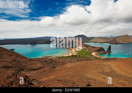 Paysage volcanique de l'Île Bartolome, îles Galapagos, Equateur Banque D'Images