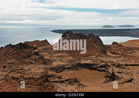 Paysage volcanique de l'Île Bartolome, îles Galapagos, Equateur Banque D'Images