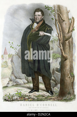 DANIEL O'CONNELL (1775-1847) Irish leader politique sur une gravure de 1836 Américains Banque D'Images