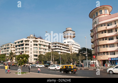 Churchgate Mumbai ( Bombay ) Inde Promenade en bord de mer plage boulevard Marine Drive Banque D'Images