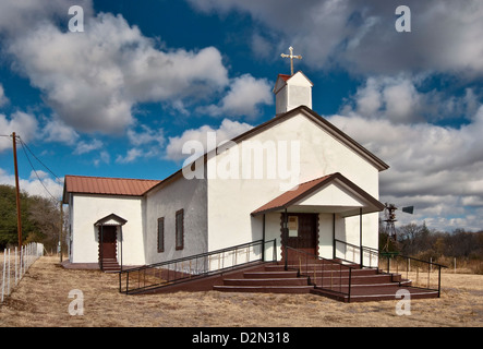 L'église catholique dans le village de San Juan, rivière Mimbres Valley, près de San Lorenzo, New Mexico, USA Banque D'Images