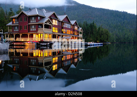 King Pacific Lodge, la forêt pluviale de Great Bear, en Colombie-Britannique, au Canada, en Amérique du Nord Banque D'Images