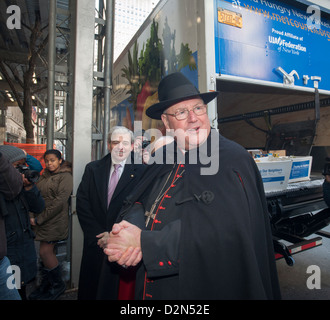 Le Cardinal Timothy Michael Dolan de l Archidiocèse de NY Banque D'Images