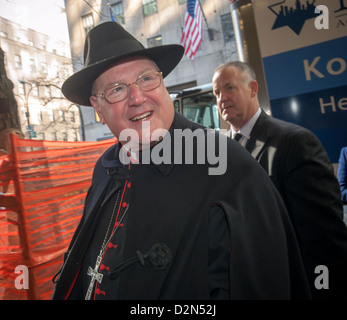 Le Cardinal Timothy Michael Dolan de l Archidiocèse de NY Banque D'Images