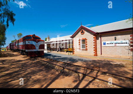 Le Ghan dans le Ghan Heritage Museum, Alice Springs, Territoire du Nord, Australie, Pacifique Banque D'Images