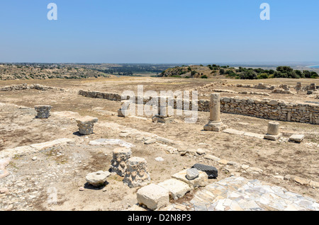 Ruines de l'ancienne ville de Kourion à Chypre Banque D'Images