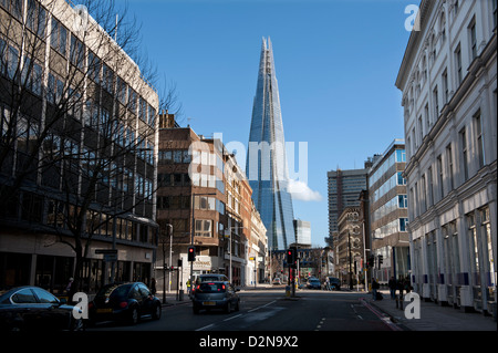 Le fragment de Renzo Piano, 32 London Bridge vu de Southwark, Londres, Angleterre, Royaume-Uni. 27-1-2013 Banque D'Images