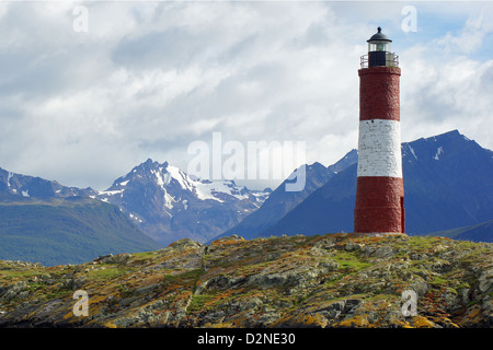 Phare de la fin du monde, le Canal de Beagle, Ushuaia, Argentine Banque D'Images