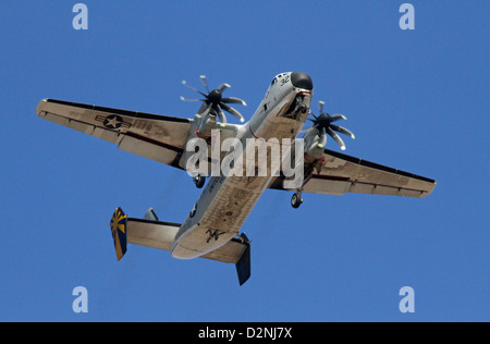 Grumman C-2 Greyhound cargo) avec huit hélices tripales Banque D'Images