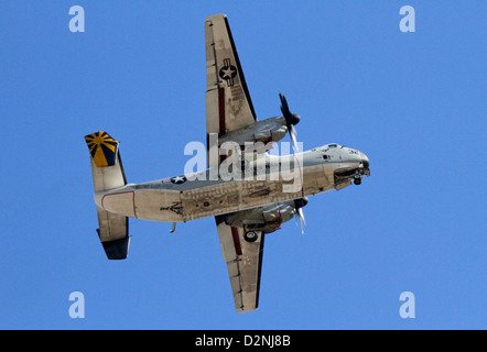 Grumman C-2 Greyhound cargo) avec huit hélices tripales Banque D'Images