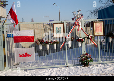 Chantier naval de Gdansk Gates de Solidarité Banque D'Images