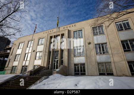 Cour du banc de la cour chambre centre-ville de Saskatoon Saskatchewan Canada Banque D'Images