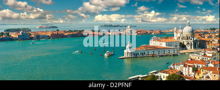 Panorama de la Punta della Santa Maria della Salute doganaand sur le canal Giudecca Venise, Italie Banque D'Images