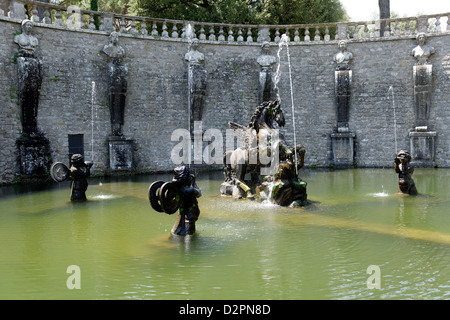 Cette photo a été prise à la Villa Lante à Bagnaia, près de Viterbe dans la région Latium, en Italie. Banque D'Images