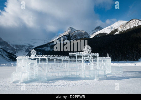 Château de glace, Lake Louise, Banff National Park, Alberta, Canada, Banque D'Images