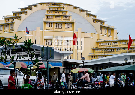 Marché Central de Phnom Penh, Cambodge, Banque D'Images