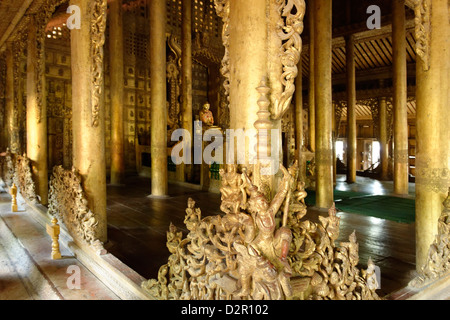 Monastère Shwenandaw, situé près de Mandalay Hill Mandalay, Myanmar, Mandalay Division, Banque D'Images