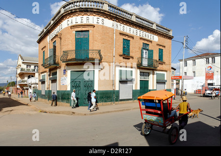 Rickshaw, Antsirabe, région du Vakinankaratra, Madagascar, Afrique Banque D'Images