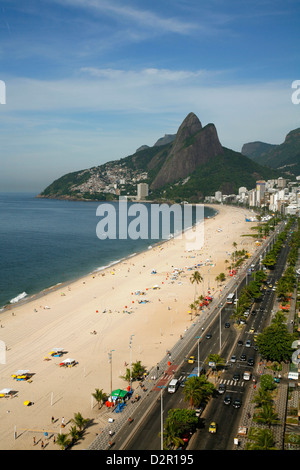 La plage d'Ipanema, Rio de Janeiro, Brésil, Amérique du Sud Banque D'Images