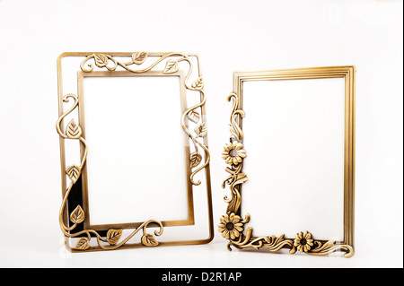 Deux cadres photo vide vintage de style Liberty Banque D'Images
