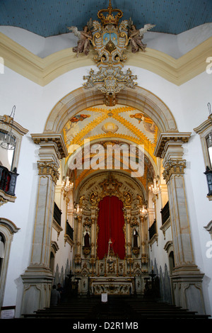 Intérieur de l'Igreja Nossa Senhora do Carmo (Notre-Dame du Mont Carmel) Église, Ouro Preto, Minas Gerais, Brésil Banque D'Images