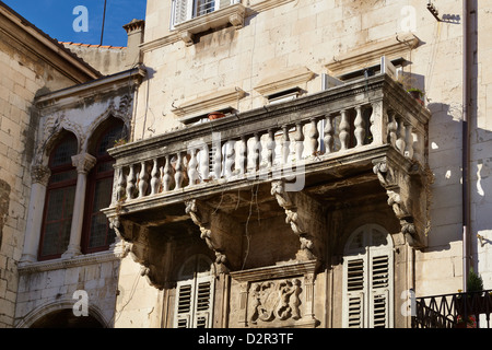 Split, Croatie, détail d'architecture de la vieille ville de Split Banque D'Images