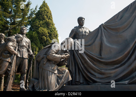 Cimetière des martyrs révolutionnaires, Pyongyang, République populaire démocratique de Corée (RPDC), la Corée du Nord, d'Asie Banque D'Images