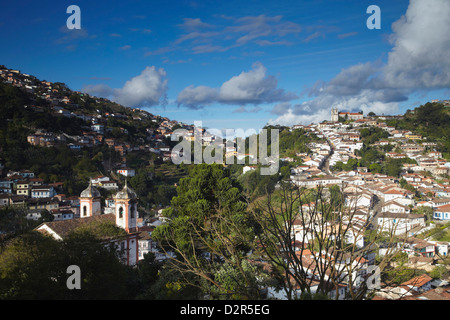 Voir d'Ouro Preto, UNESCO World Heritage Site, Minas Gerais, Brésil, Amérique du Sud Banque D'Images