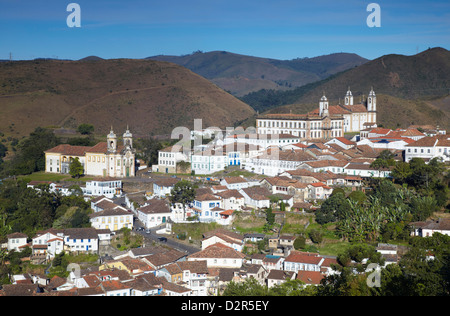 Voir d'Ouro Preto, UNESCO World Heritage Site, Minas Gerais, Brésil, Amérique du Sud Banque D'Images