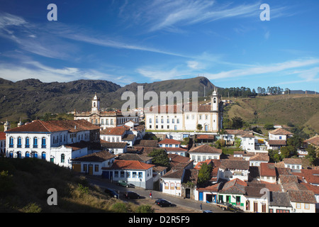 Voir d'Ouro Preto, UNESCO World Heritage Site, Minas Gerais, Brésil, Amérique du Sud Banque D'Images