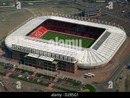 Vue aérienne de Sunderland Football Club's Stadium of Light Banque D'Images