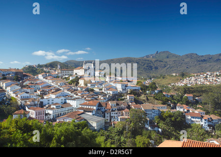 Voir d'Ouro Preto, UNESCO World Heritage Site, Minas Gerais, Brésil, Amérique du Sud Banque D'Images