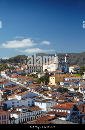 Voir d'Ouro Preto, UNESCO World Heritage Site, Minas Gerais, Brésil, Amérique du Sud Banque D'Images