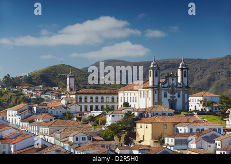 Avis de Nossa Senhora do Carmo (Notre-Dame du Mont Carmel) Église et Museu da Inconfidencia, Ouro Preto, Minas Gerais, Brésil Banque D'Images